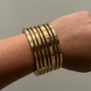 Express Hinged Cuff Bracelet - Gold
